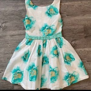 Crazy 8 Girls Turquoise Teal Gold Easter Spring Dress